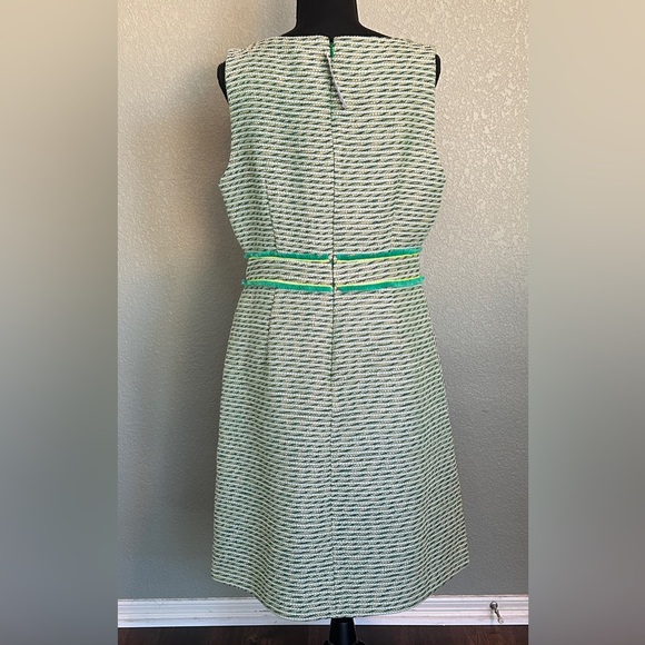 J.Crew Re-Imagined Green Textured Sleeveless Dress NWT Size 12 - Picture 4 of 11